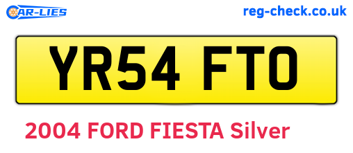 YR54FTO are the vehicle registration plates.