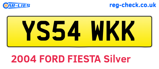 YS54WKK are the vehicle registration plates.