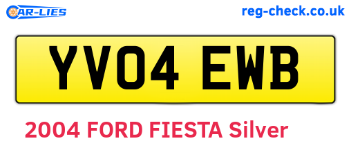YV04EWB are the vehicle registration plates.