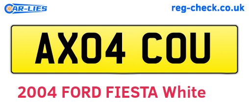 AX04COU are the vehicle registration plates.