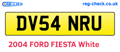 DV54NRU are the vehicle registration plates.
