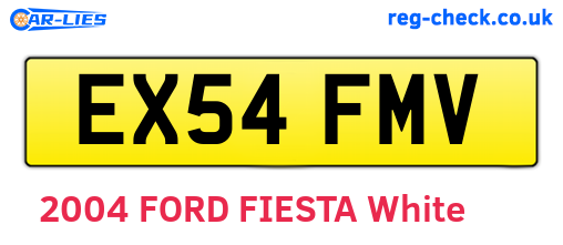 EX54FMV are the vehicle registration plates.