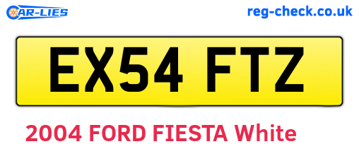 EX54FTZ are the vehicle registration plates.
