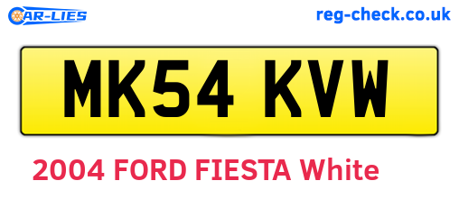 MK54KVW are the vehicle registration plates.