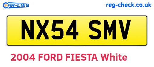 NX54SMV are the vehicle registration plates.