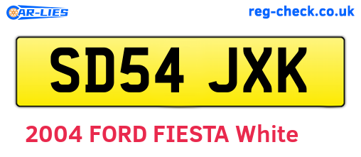 SD54JXK are the vehicle registration plates.