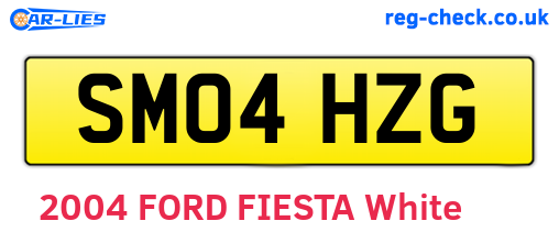 SM04HZG are the vehicle registration plates.