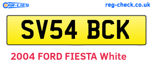 SV54BCK are the vehicle registration plates.