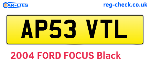 AP53VTL are the vehicle registration plates.
