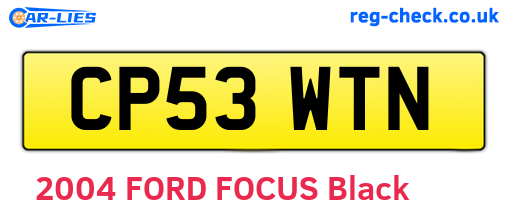 CP53WTN are the vehicle registration plates.