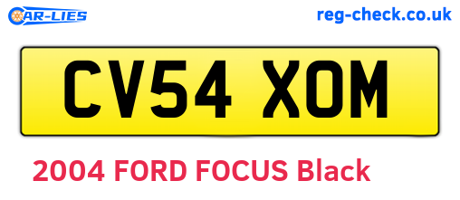 CV54XOM are the vehicle registration plates.