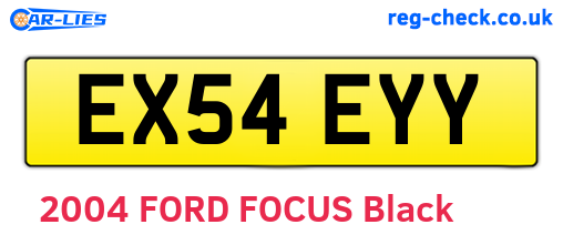 EX54EYY are the vehicle registration plates.