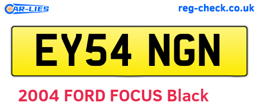 EY54NGN are the vehicle registration plates.