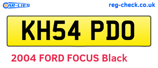 KH54PDO are the vehicle registration plates.