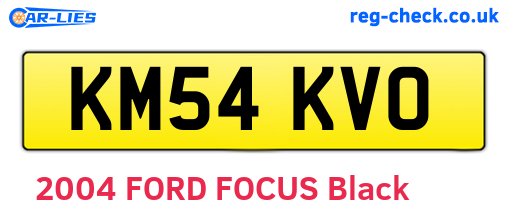 KM54KVO are the vehicle registration plates.