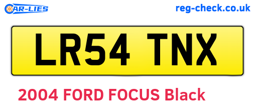 LR54TNX are the vehicle registration plates.
