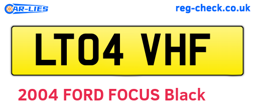 LT04VHF are the vehicle registration plates.