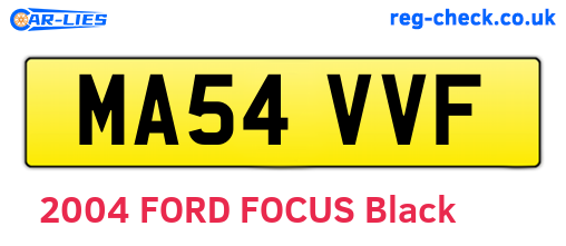 MA54VVF are the vehicle registration plates.