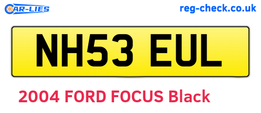 NH53EUL are the vehicle registration plates.
