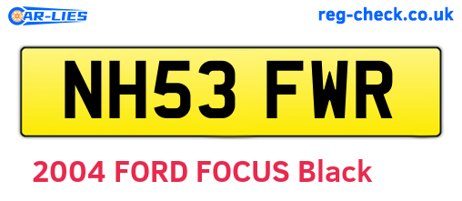 NH53FWR are the vehicle registration plates.