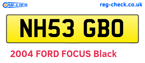 NH53GBO are the vehicle registration plates.