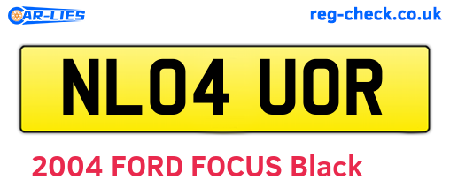 NL04UOR are the vehicle registration plates.