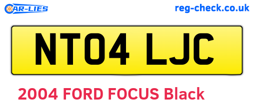 NT04LJC are the vehicle registration plates.