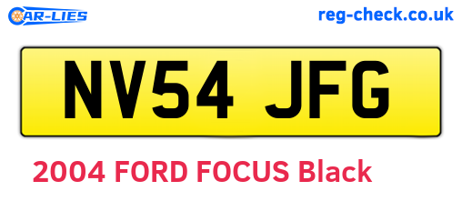 NV54JFG are the vehicle registration plates.
