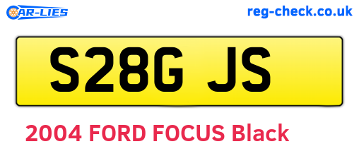 S28GJS are the vehicle registration plates.