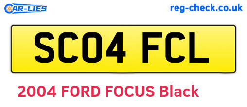 SC04FCL are the vehicle registration plates.