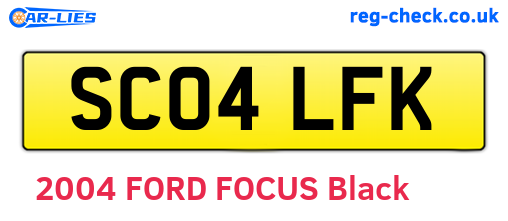SC04LFK are the vehicle registration plates.