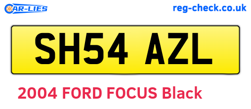 SH54AZL are the vehicle registration plates.