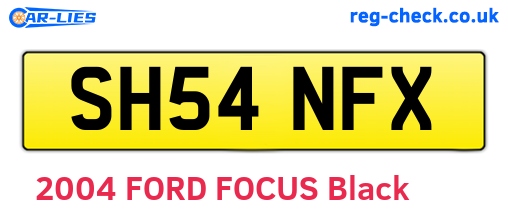 SH54NFX are the vehicle registration plates.