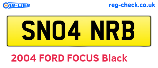 SN04NRB are the vehicle registration plates.