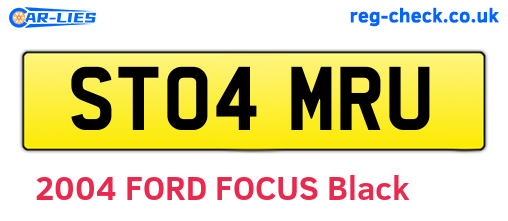 ST04MRU are the vehicle registration plates.