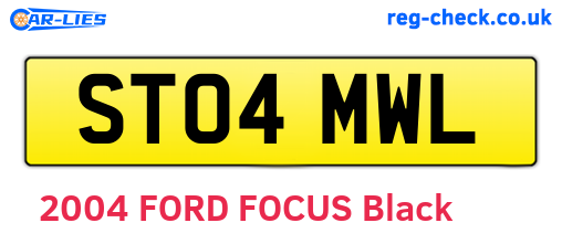 ST04MWL are the vehicle registration plates.