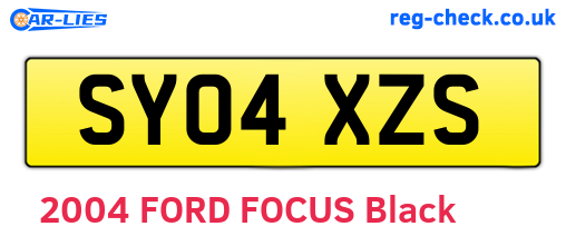 SY04XZS are the vehicle registration plates.