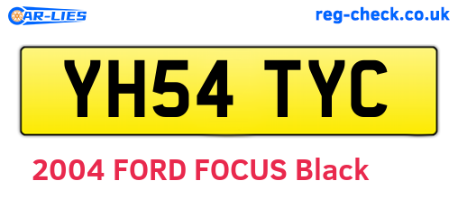 YH54TYC are the vehicle registration plates.
