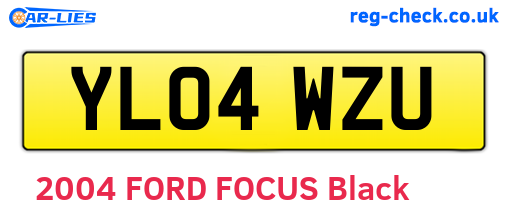 YL04WZU are the vehicle registration plates.