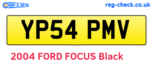 YP54PMV are the vehicle registration plates.