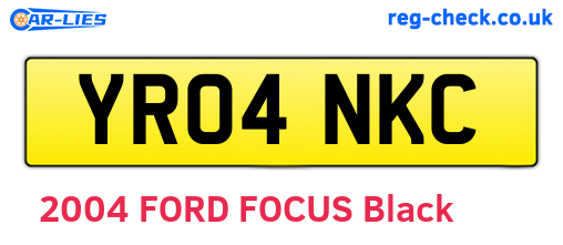 YR04NKC are the vehicle registration plates.