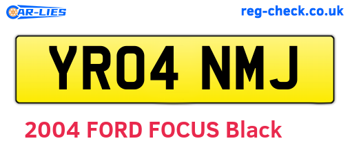 YR04NMJ are the vehicle registration plates.
