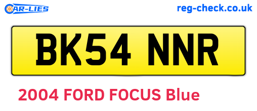 BK54NNR are the vehicle registration plates.