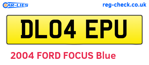 DL04EPU are the vehicle registration plates.