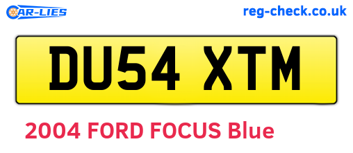 DU54XTM are the vehicle registration plates.