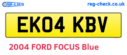 EK04KBV are the vehicle registration plates.