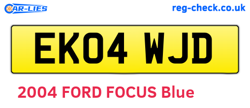 EK04WJD are the vehicle registration plates.