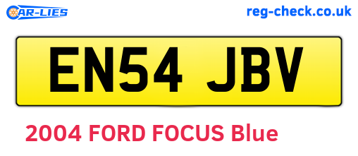 EN54JBV are the vehicle registration plates.