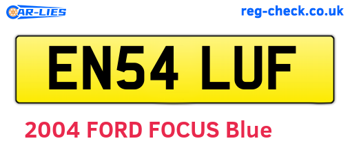 EN54LUF are the vehicle registration plates.