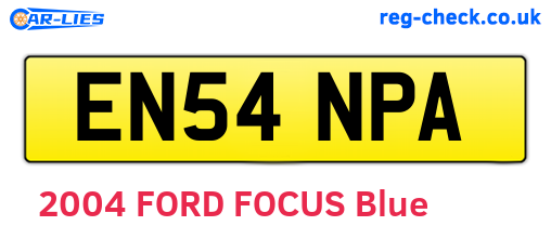 EN54NPA are the vehicle registration plates.